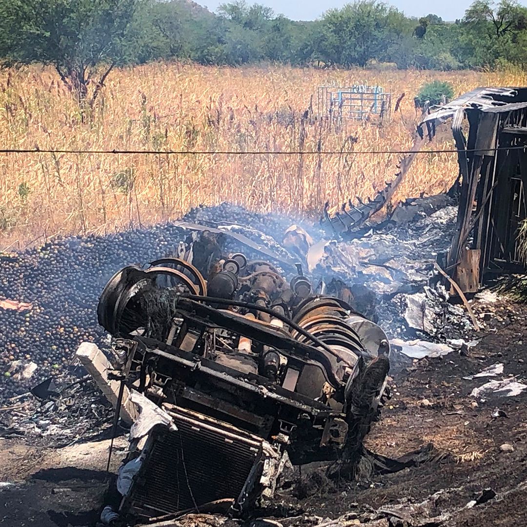 Muere Trailero Calcinado en Incendio de Carretera Victoria - Zaragoza